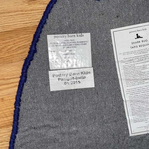 PBK-wool shark rug-gently used - Picture 3 of 11